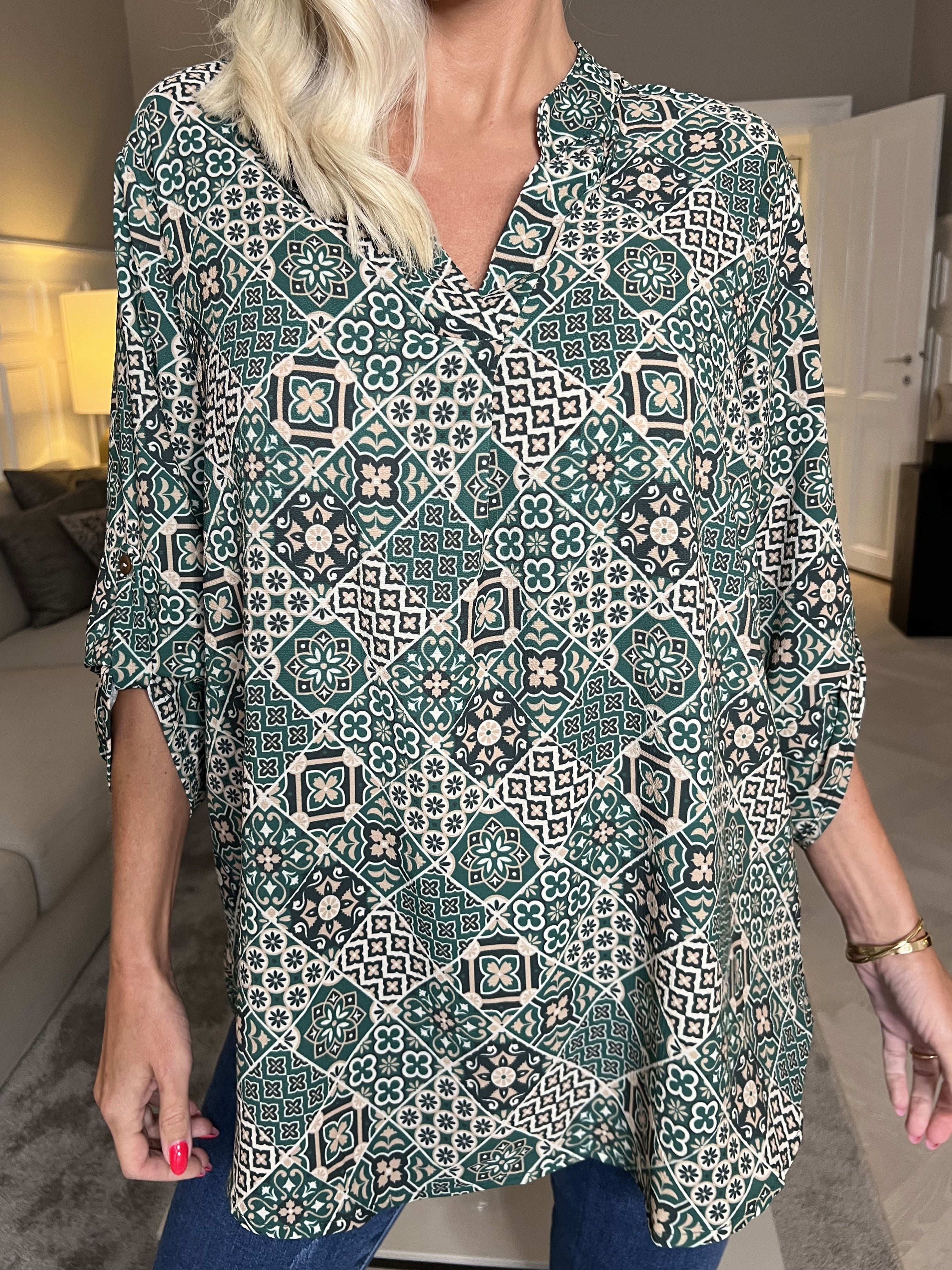 Vanesa Mosaic - Skjorta med mosaikmönster